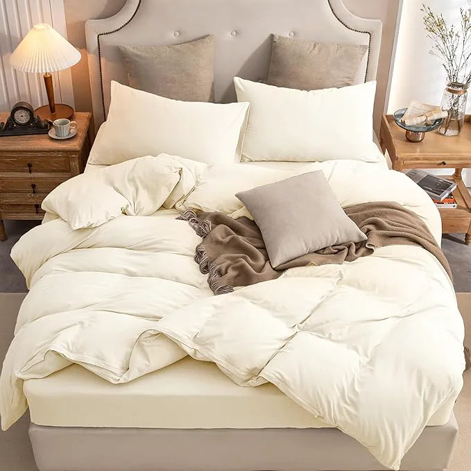 Refined PURE ERA Jersey Knit Duvet Cover Set T-Shirt Cotton Super Soft Comfy 3pc Elite