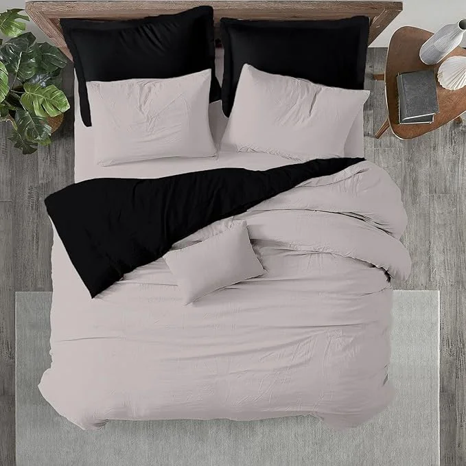 Refined Kotton Culture 3 Pc King Size Duvet Cover Set- Egyptian Cotton 600 Thread Trendy