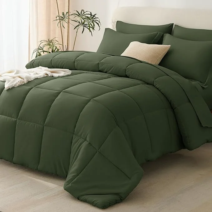 Specialty CozyLux Full Size Comforter Sets Olive Green Reliable