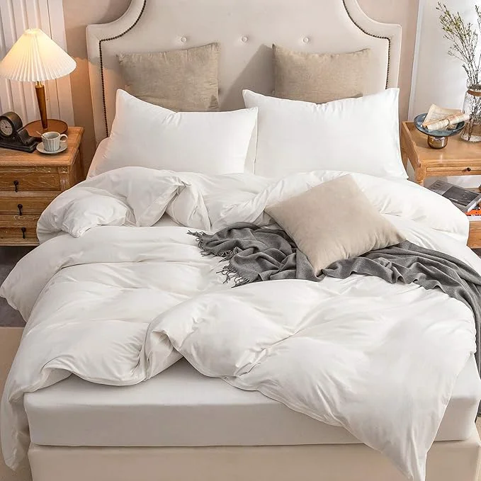 Detailed PURE ERA Jersey Knit Duvet Cover Set T-Shirt Cotton Super Soft Comfy 3pc Exclusive