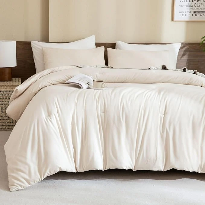 Exceptional Paxrac Beige Comforter and Pillowcase Official