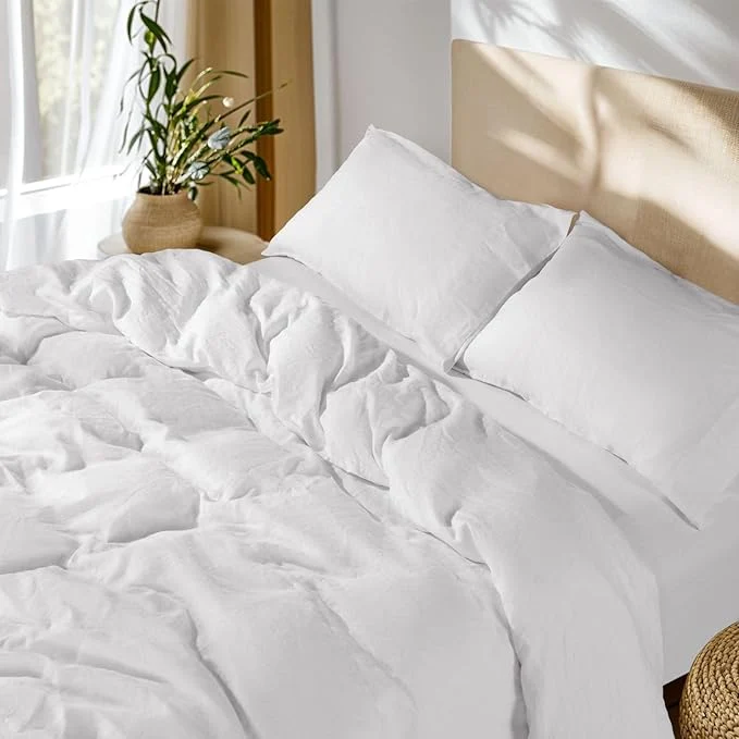 Efficient SONORO KATE French Linen Duvet Cover Soft Breathable Long-Lasting