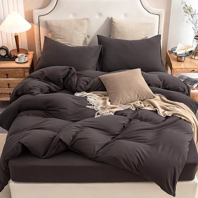 Top-Quality PURE ERA Jersey Knit Duvet Cover Set T-Shirt Cotton Super Soft Comfy 3pc Optimized