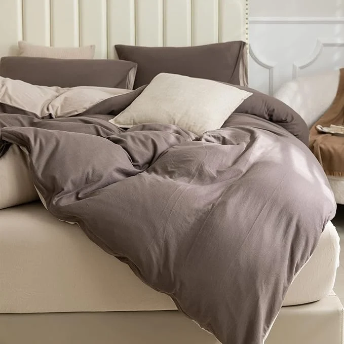 Enhanced PURE ERA Jersey Knit Duvet Cover Set T-Shirt Cotton Super Soft Comfy 3pc Casual