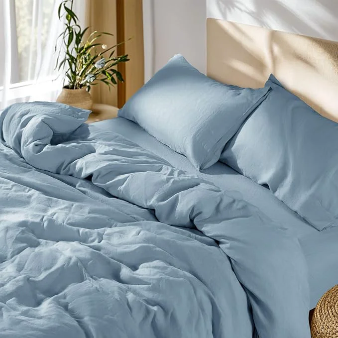 Certified SONORO KATE French Linen Duvet Cover King Size Soft Breathable Recyclable