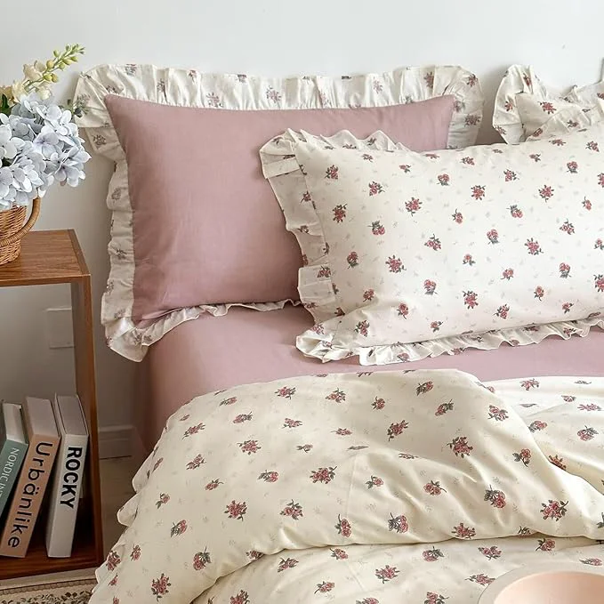 Unique MKXI Twin Size Floral Duvet Cover Set Soft