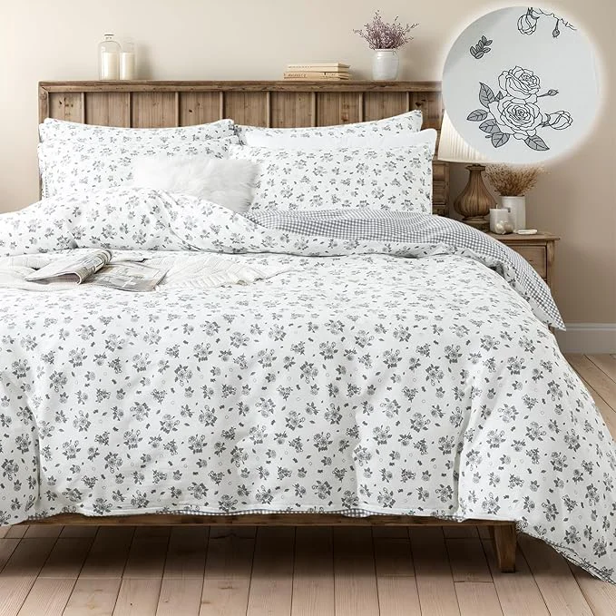 Original Design FADFAY Floral Duvet Cover Set Twin XL Traditional