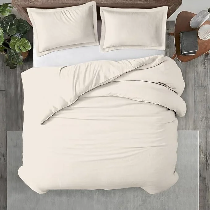 Crafted Kotton Culture 3 Pc 120 x 98 Duvet Cover Set Oversized King Egyptian Safe