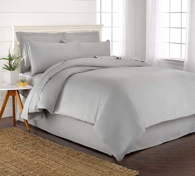 Top-Quality Twin Duvet Cover by Pure Bamboo 2 Piece Set Organic Viscose Luxury