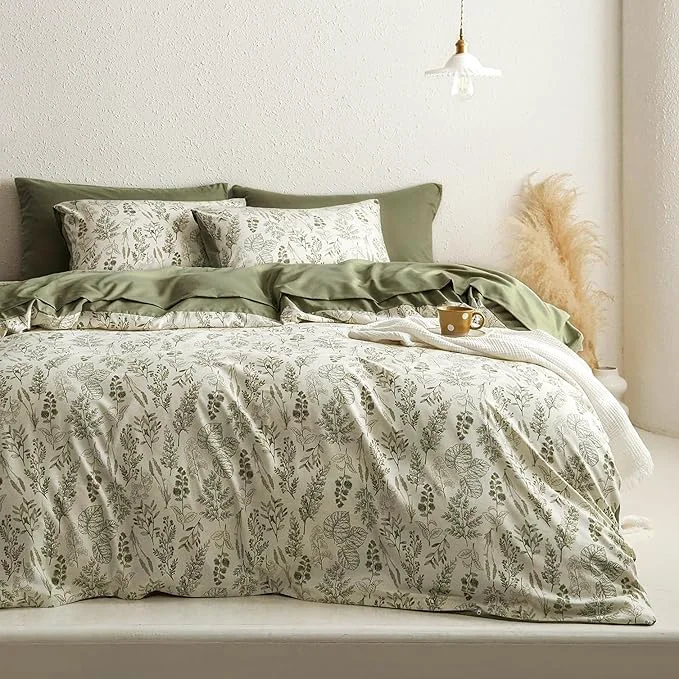 Elite BOLINLIVING Floral Duvet Cover Twin Size Breathable Soft Microfiber Bedding Set Fine