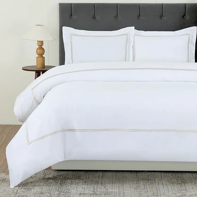 Reusable Dreamology White Duvet Cover Luxury Hotel Quality Bedding Set Cotton Professional