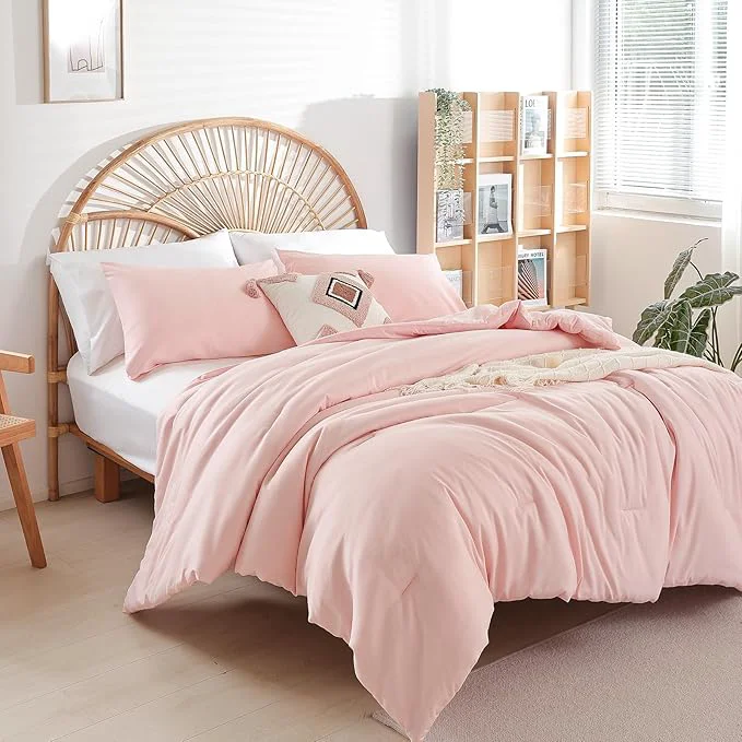 Sophisticated weigelia Pink Comforter Sets King Size Comforter Set 3 Piece Soft Microfiber Advanced