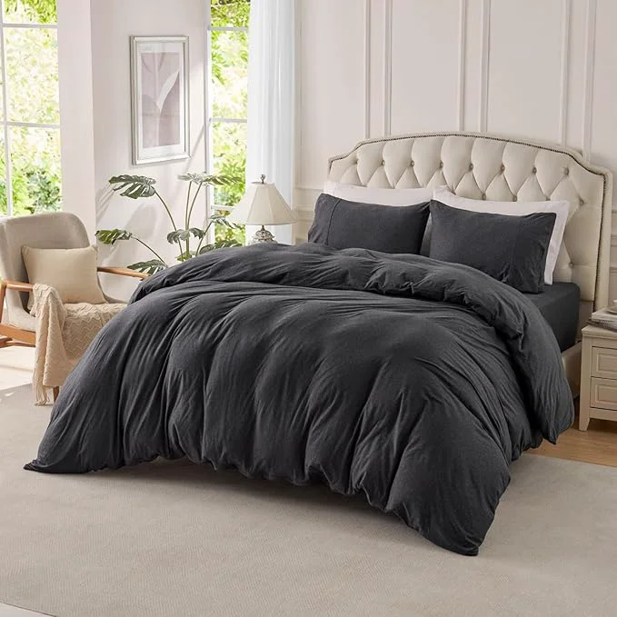 Specialty PURE ERA Jersey Knit Duvet Cover Set T-Shirt Cotton Super Soft Comfy 3pc Elite