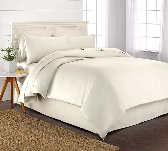 Prestigious Pure Bamboo Twin Duvet Cover 2 Piece Set Organic Viscose Derived Relaxed
