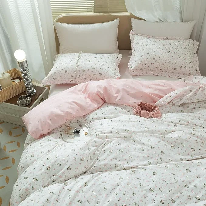 First-Class mixinni Small Floral Print Duvet Cover Full Flower Duvet Cover Set Soft Cotton Superior