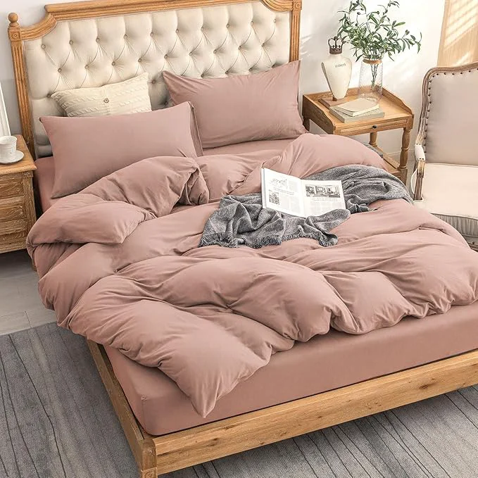 Fine PURE ERA Jersey Knit Duvet Cover Set T-Shirt Cotton Super Soft Comfy 3pc Selected