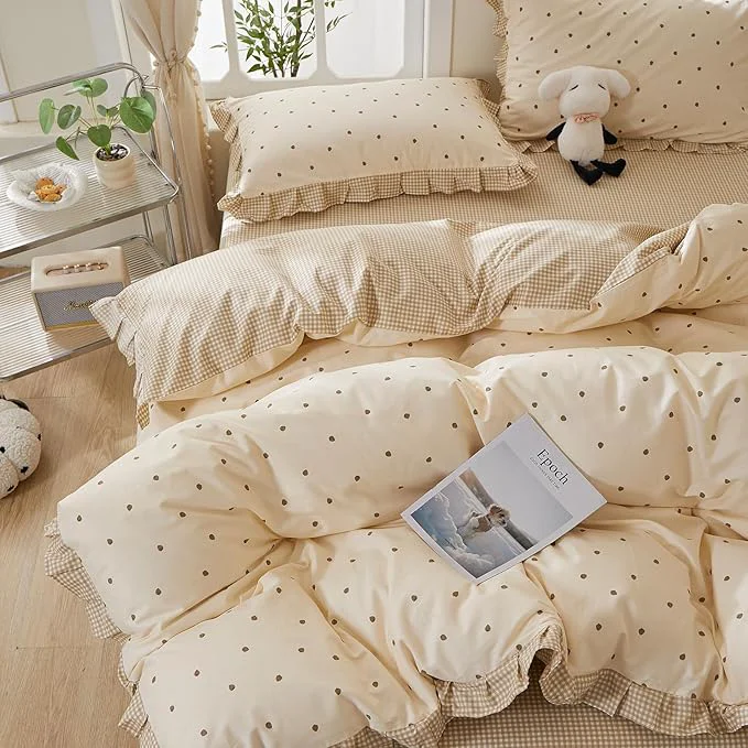 Superior mixinni Floral Duvet Cover Set Twin XL Size – Cotton 3-Piece Bedding Set First-Class