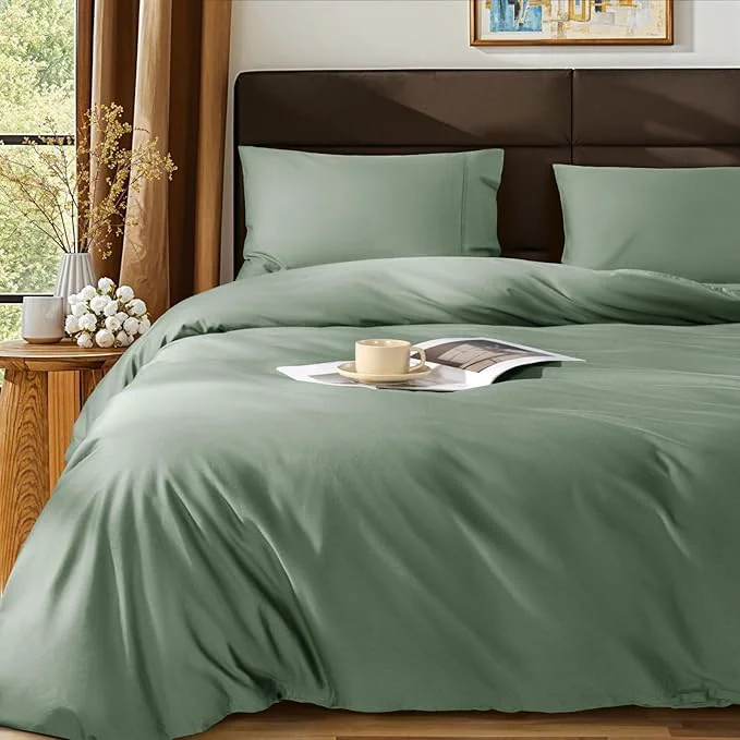 Soft SONORO KATE Egyptian Cotton Duvet Cover Queen Size 1000 Thread Count Versatile
