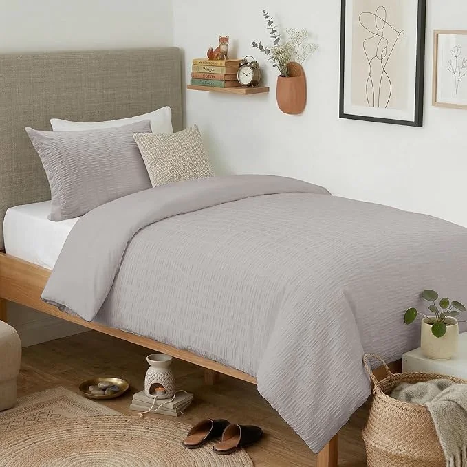 Genuine Cozyide Light Grey Twin Duvet Cover 2 Pieces Bedding Duvet Covers Soft Organic