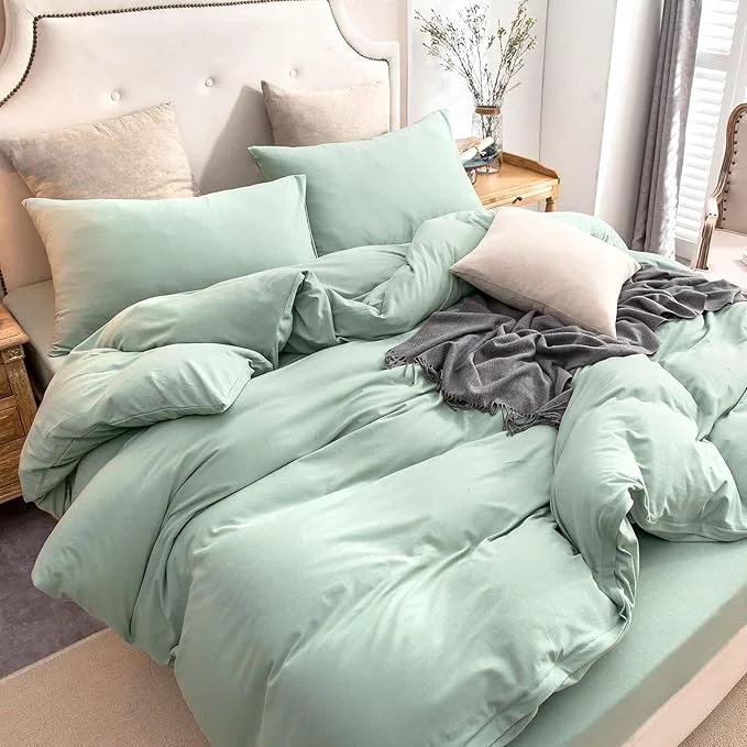 Refined PURE ERA Jersey Knit Duvet Cover Set T-Shirt Cotton Super Soft Comfy 3pc Outstanding
