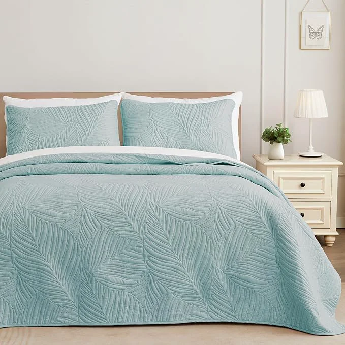 Selected Exclusivo Mezcla Queen Quilt Bedding Set Lightweight Aqua Blue Quilts Queen Powerful