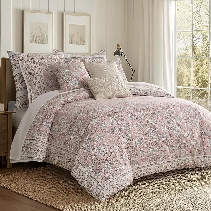 Exclusive Levtex Home Adare Blush Reversible King Cal King Comforter Set World-Class