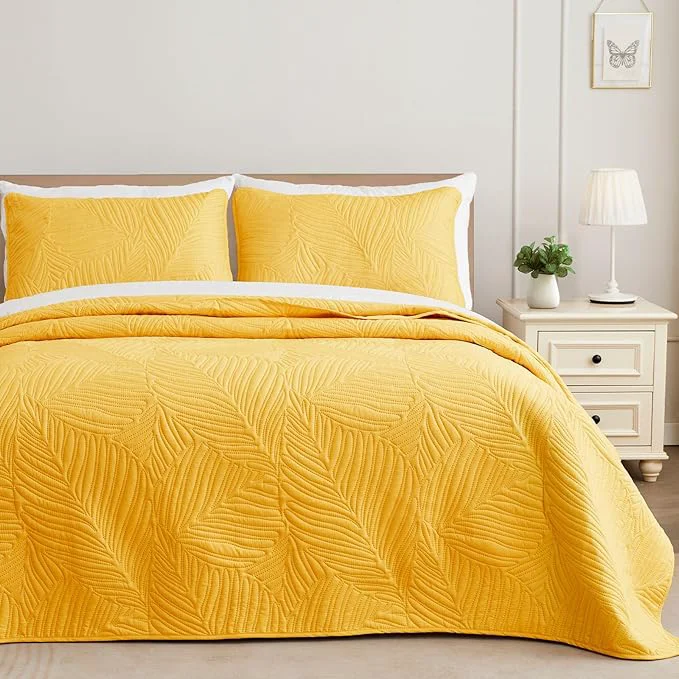 Original Exclusivo Mezcla Queen Quilt Bedding Set Lightweight Yellow Quilts Queen Full Exceptional