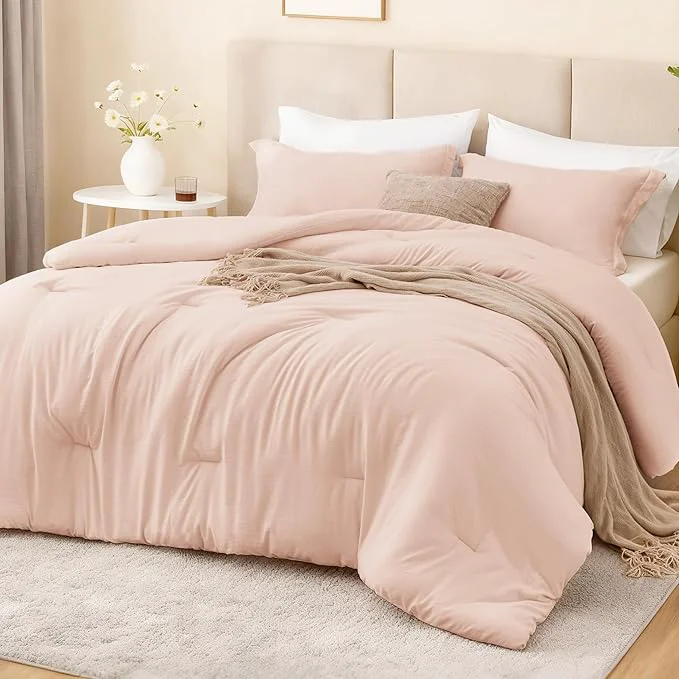 Original Love’s cabin Pink Twin Twin XL Comforter Set 2-Piece Prewashed Bed Set Verified