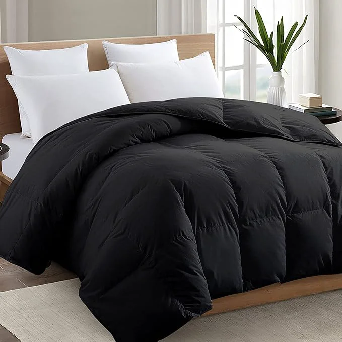 Certified TEXARTIST Premium 2100 Series Queen Comforter All Season Breathable Black Genuine