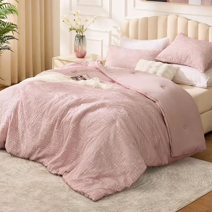 Authentic BEDELITE Blush Pink Twin Comforter Set Unique