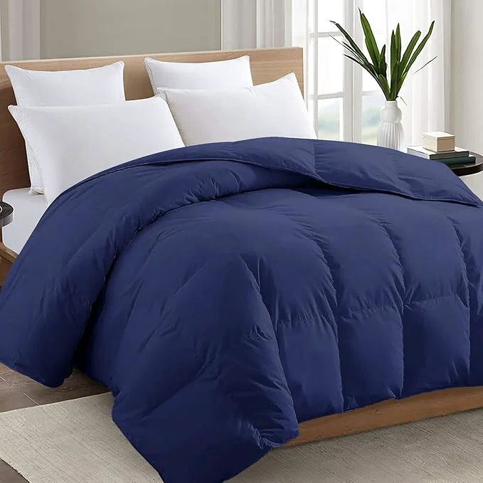Elite TEXARTIST Premium 2100 Series King Comforter All Season Breathable Navy Blue User-Friendly