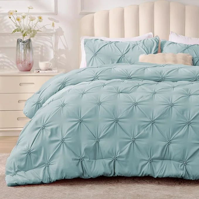 Fashionable BEDELITE Dusty Blue Queen Comforter Set Functional