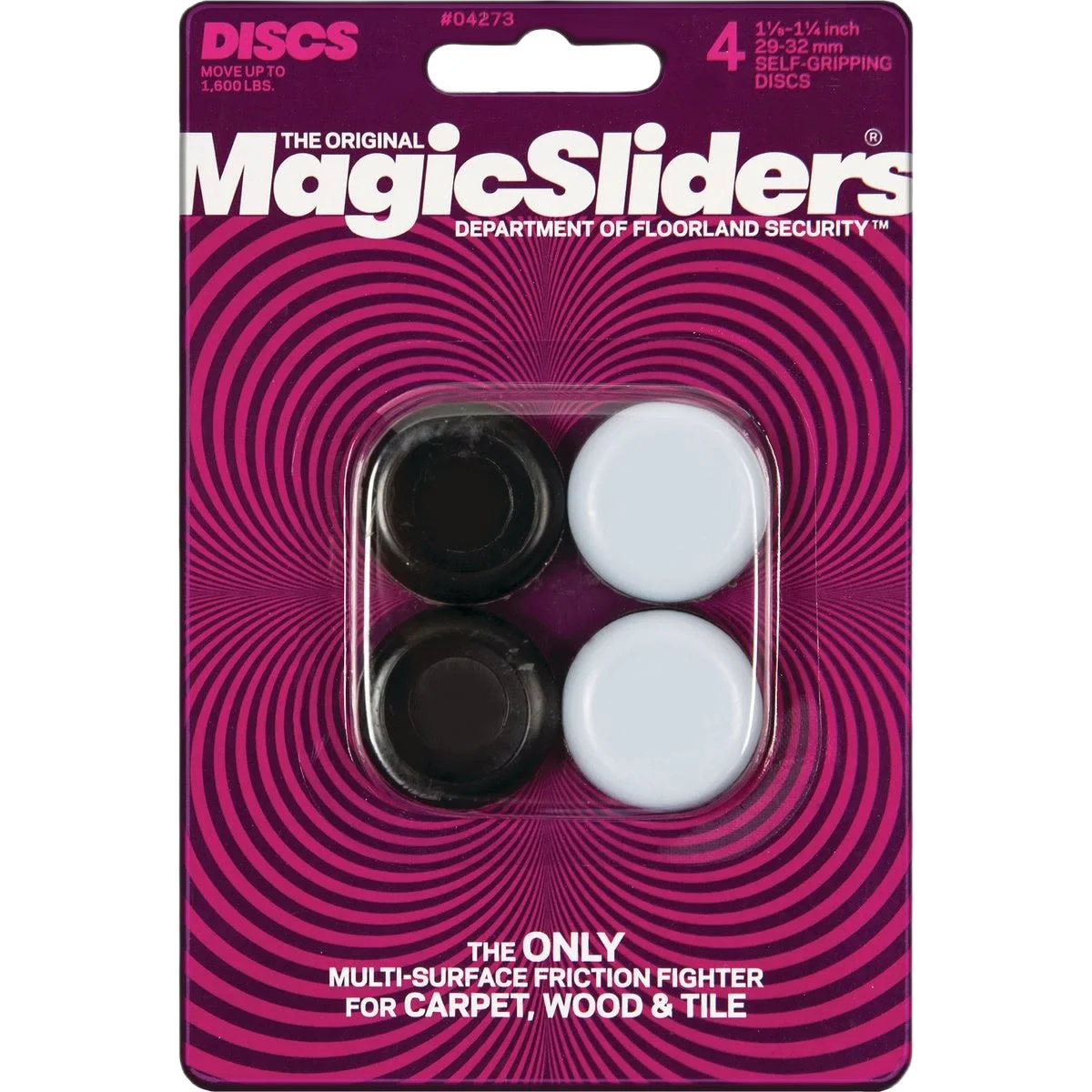 Expertly Made Sliders 1-1 8 In. Round Grip Tip Furniture Glide 4-Pack Superior