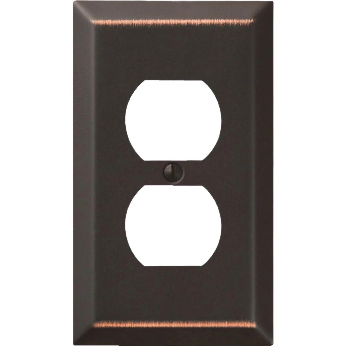 Expertly Made Amerelle Stamped Steel 1-Gang Outlet Wall Plate Aged Bronze High-End