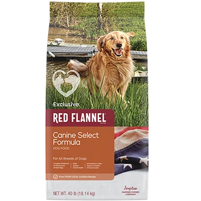 Trendy Exclusive Red Flannel Canine Select Dry Dog Food 40 lb. Traditional