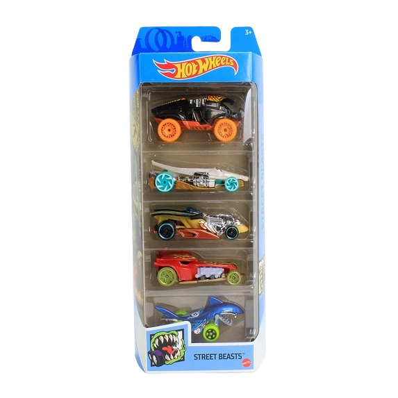 Trendy Mattel Hot Wheels Street Beasts 5-Pack Excellent