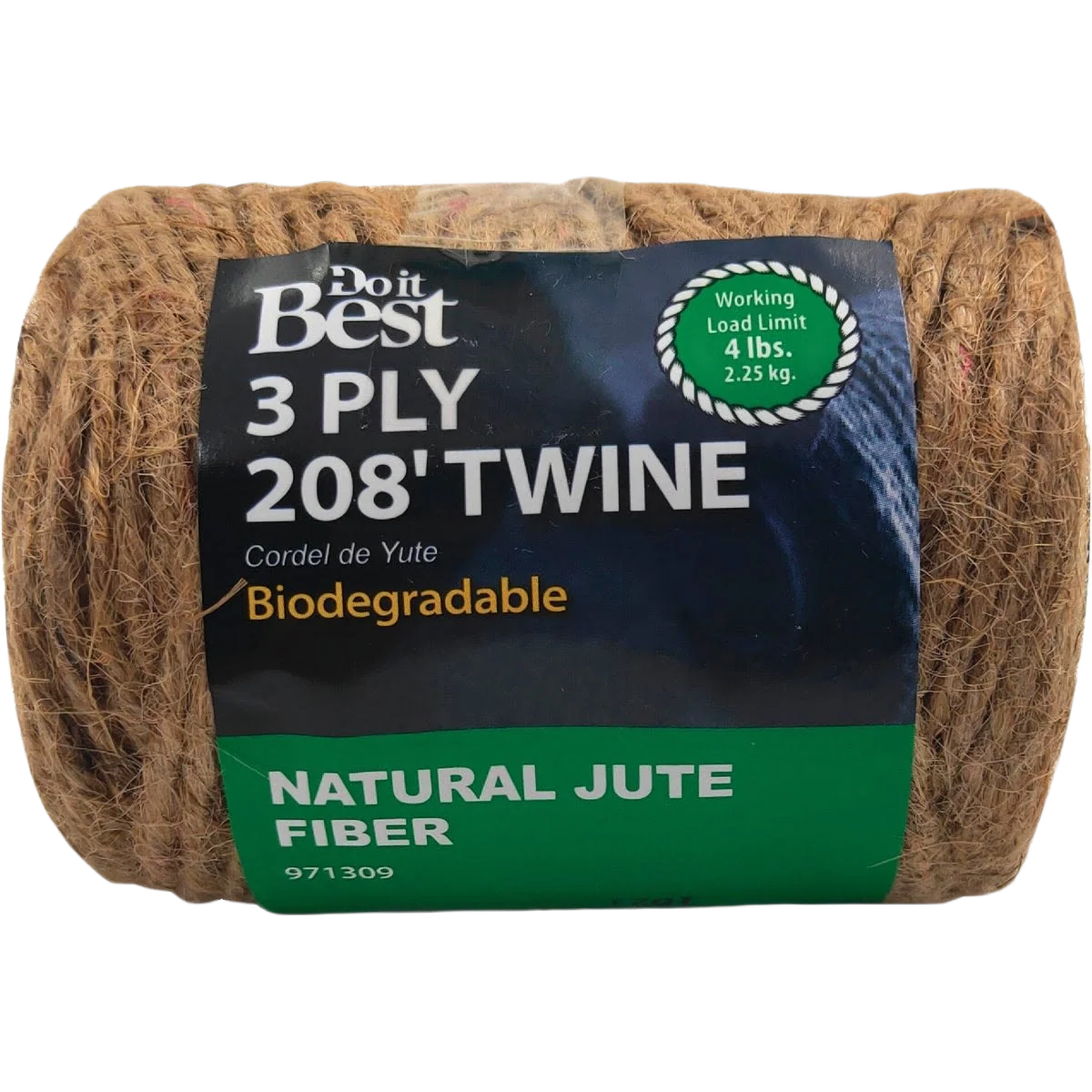 Contemporary Do it 3-Ply Brown Jute Biodegradable Twine 208 ft. Breathable