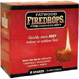 World-Class Fatwood Firedrops Fire Starters 8-Pack Healthy