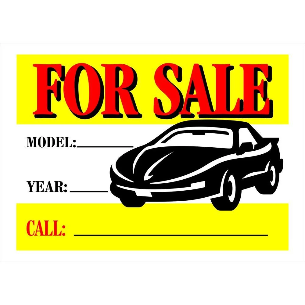 Outstanding Hillman Yellow Red Black Vibrant Plastic For Auto Sign 10 x 14 in. Effective