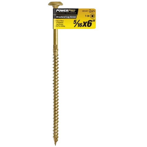 Lightweight Power Pro 5 16 In. x 6 In. Structural Lag Screw Carefully Designed