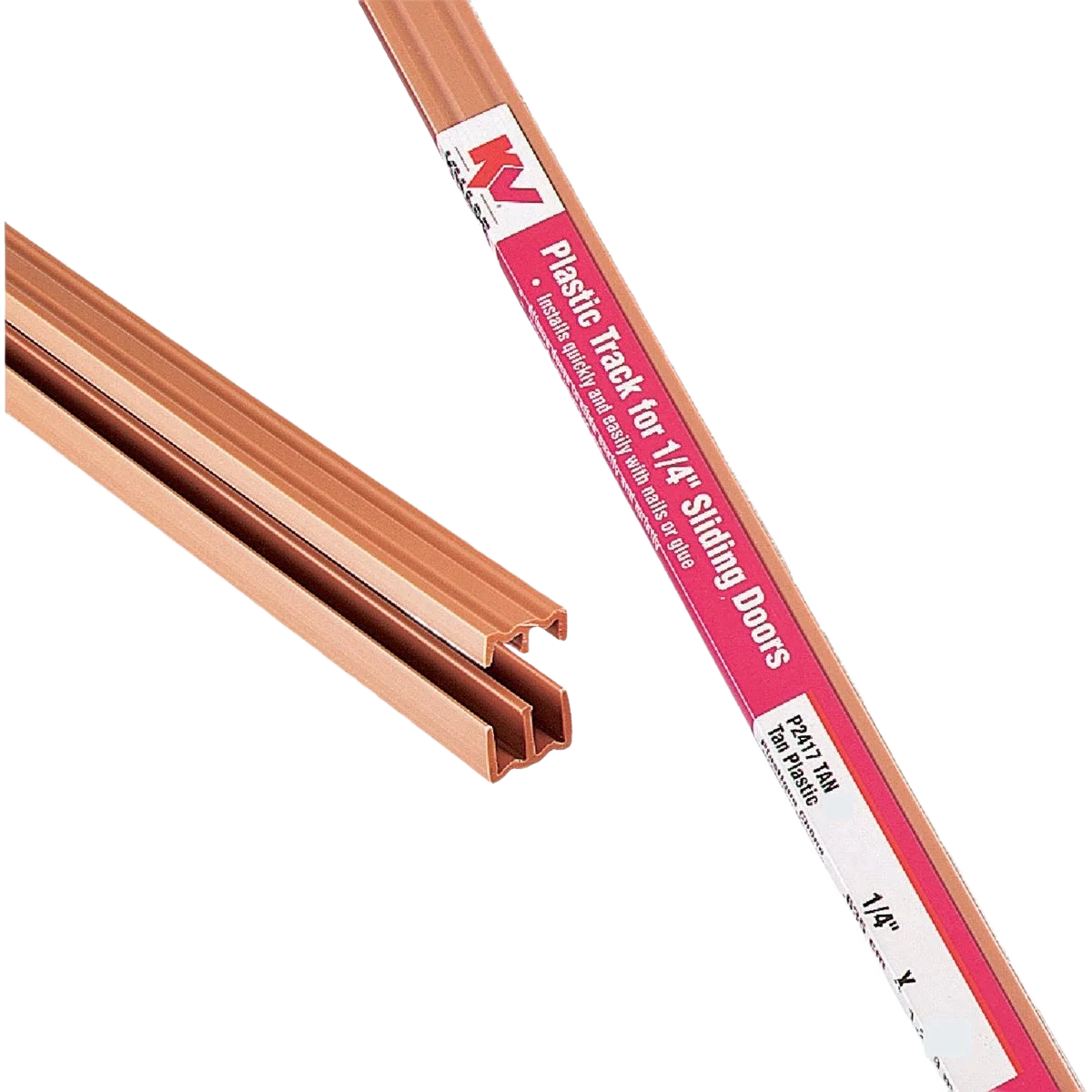 Contemporary Knape Vogt Plastic Sliding Door Track and Guides 1 4 In. x 72 In. Superior