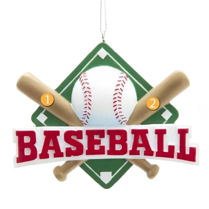 Consistent Kurt S. Adler Personalized Baseball Ornament Secure