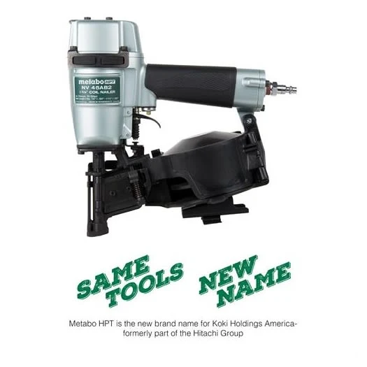 Lightweight Metabo HPT Coil Roofing Nailer 1-3 4 in. Side Load Exclusive