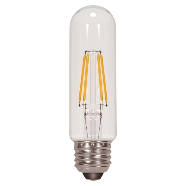 Soft Satco 5 Watt T10 LED Clear Medium Base Light Bulb Smooth