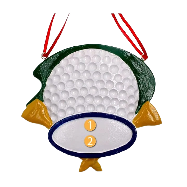 Genuine Kurt S. Adler Personalized Golf Ornament Elegant