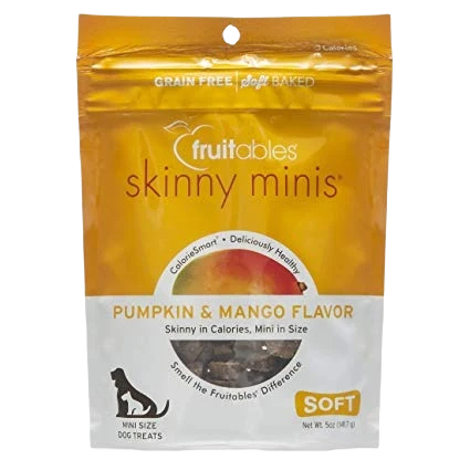 Long-Lasting Fruitables Skinny Minis Pumpkin Mango Soft Dog Treats 5 oz. Fashionable
