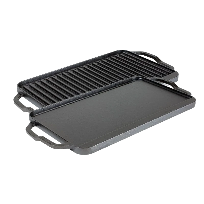 Prestigious Lodge Chef Collection Cast Iron Reversible Grill and Griddle 19.5 in. Contemporary