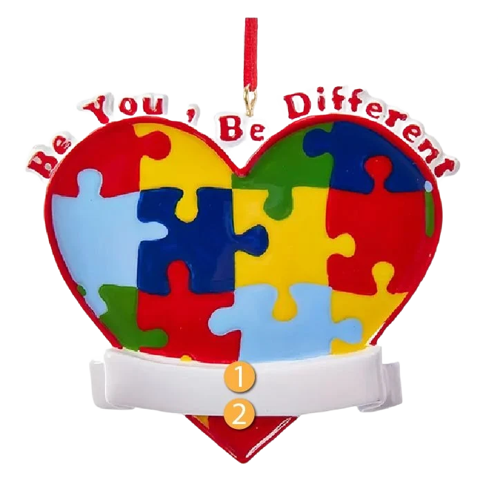 Detailed Kurt S. Adler Personalized Autism Awareness Ornament Carefully Designed