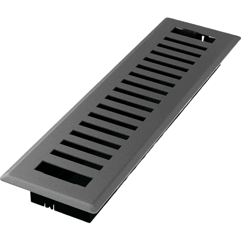 Green Imperial Montezuma Gray Granite Steel Floor Register 2-1 4 In. x 12 In. Excellent