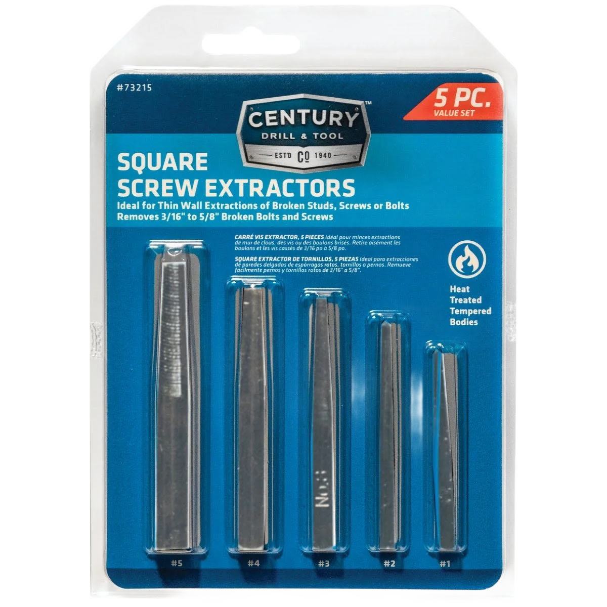 Crafted Irwin Straight Flute Screw Extractor Set 5-Piece User-Friendly
